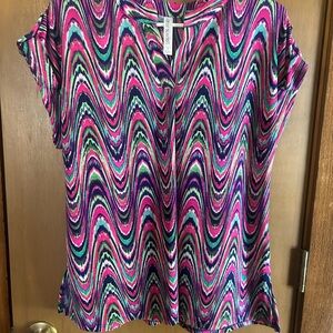 Scarlett Multicolor Zigzag Women's Blouse.